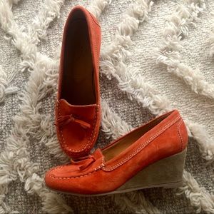 APC Suede Wedge Pumps